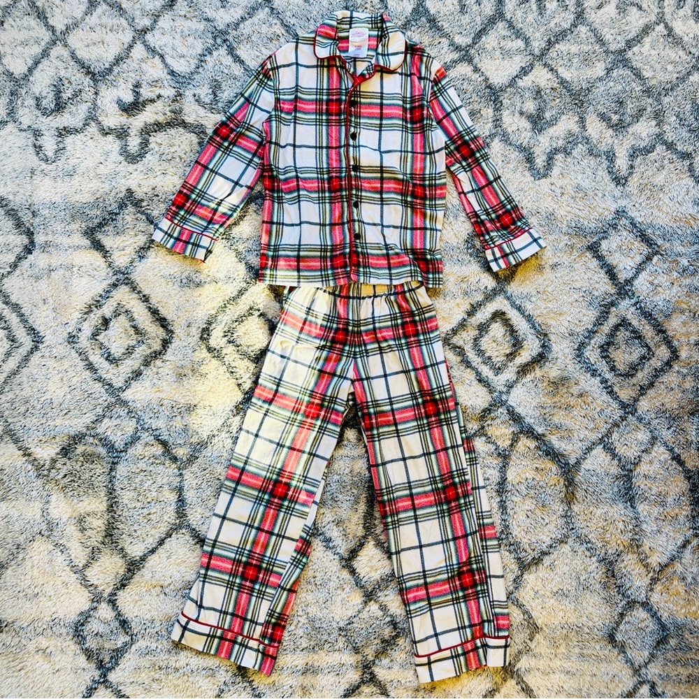 Wondershop Kids Plaid Tartan Pajama Set - Girl/Boy Size 6